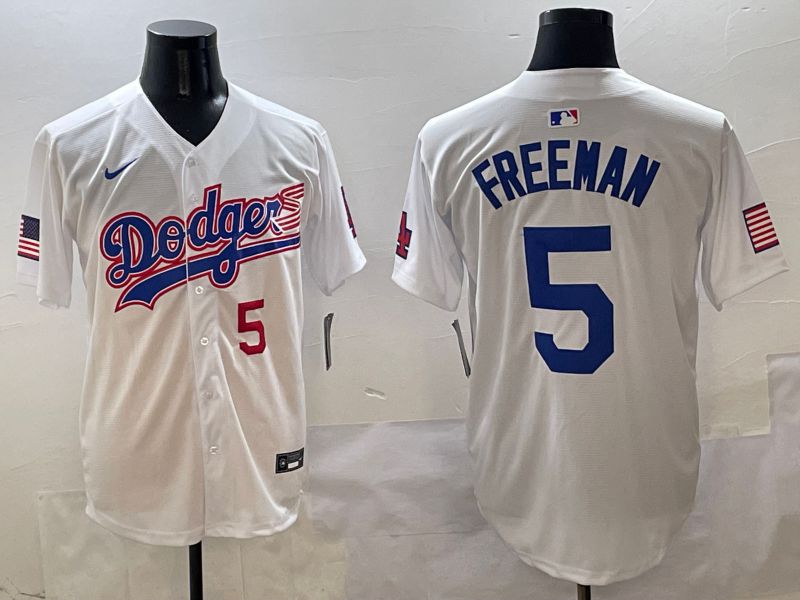 Men Los Angeles Dodgers #5 Freeman White Second generation Joint Name Nike 2025 MLB Jersey style 3->los angeles dodgers->MLB Jersey
